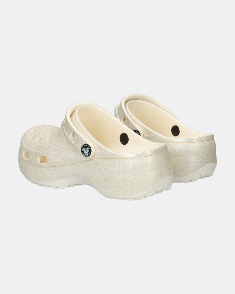 Crocs Classic Platform Glitter Instapschoenen  - wit
