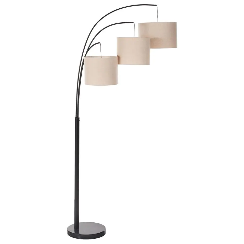 CARONI - Staande lamp - Beige/Zwart - Metaal