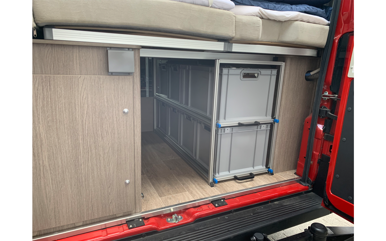 SYS-RACK Kastenwagen Heckauszug Regal-System 124 x 49 x 60,5 cm