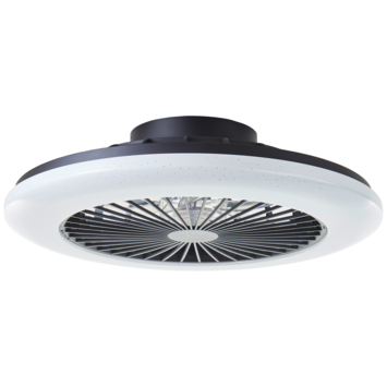 Brilliant plafondventilator Salerno met lamp en RGB functie 40W zwart