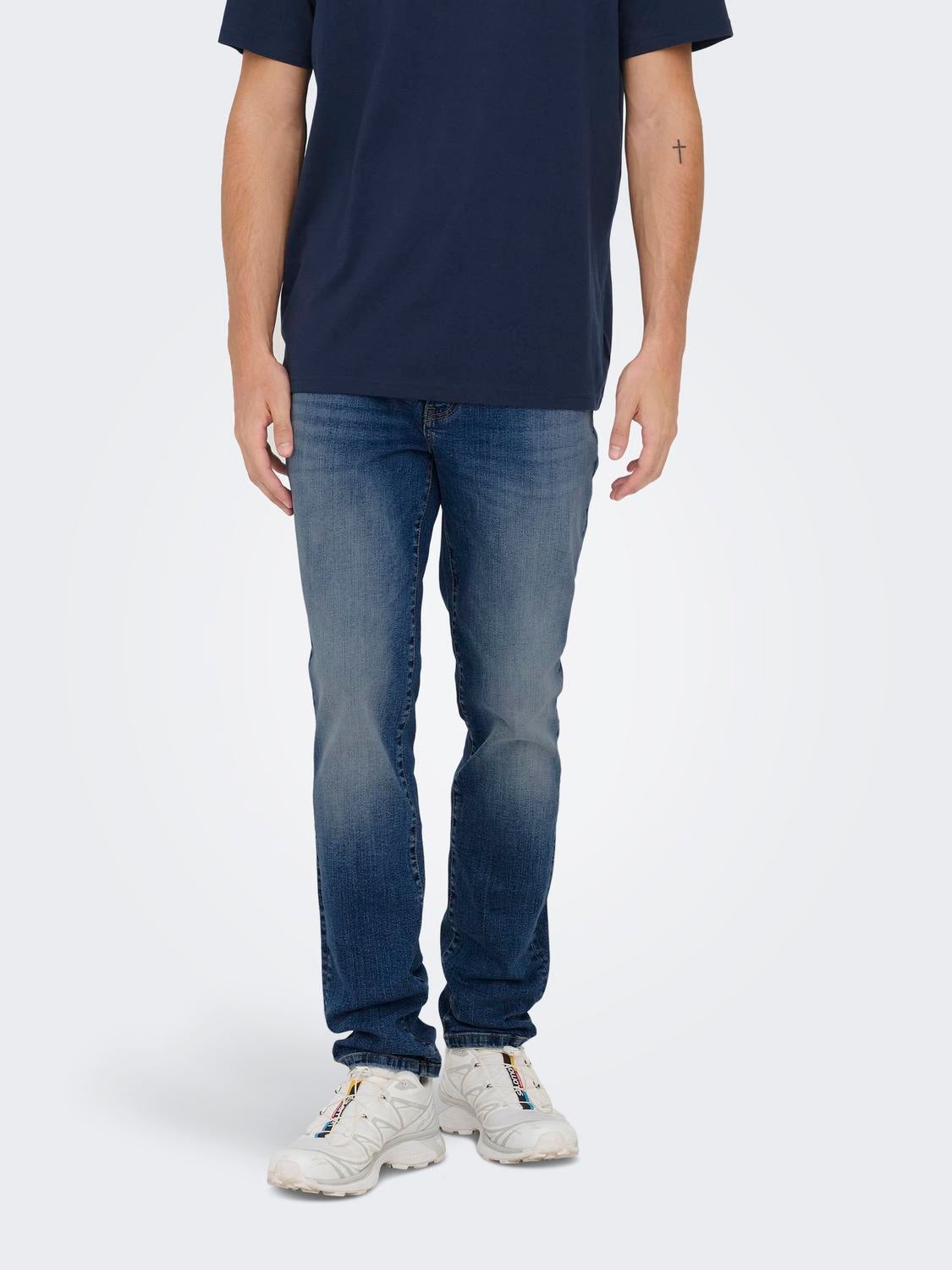 ONSLOOM Mid Rise Slim Fit Jeans Medium Blue Denim