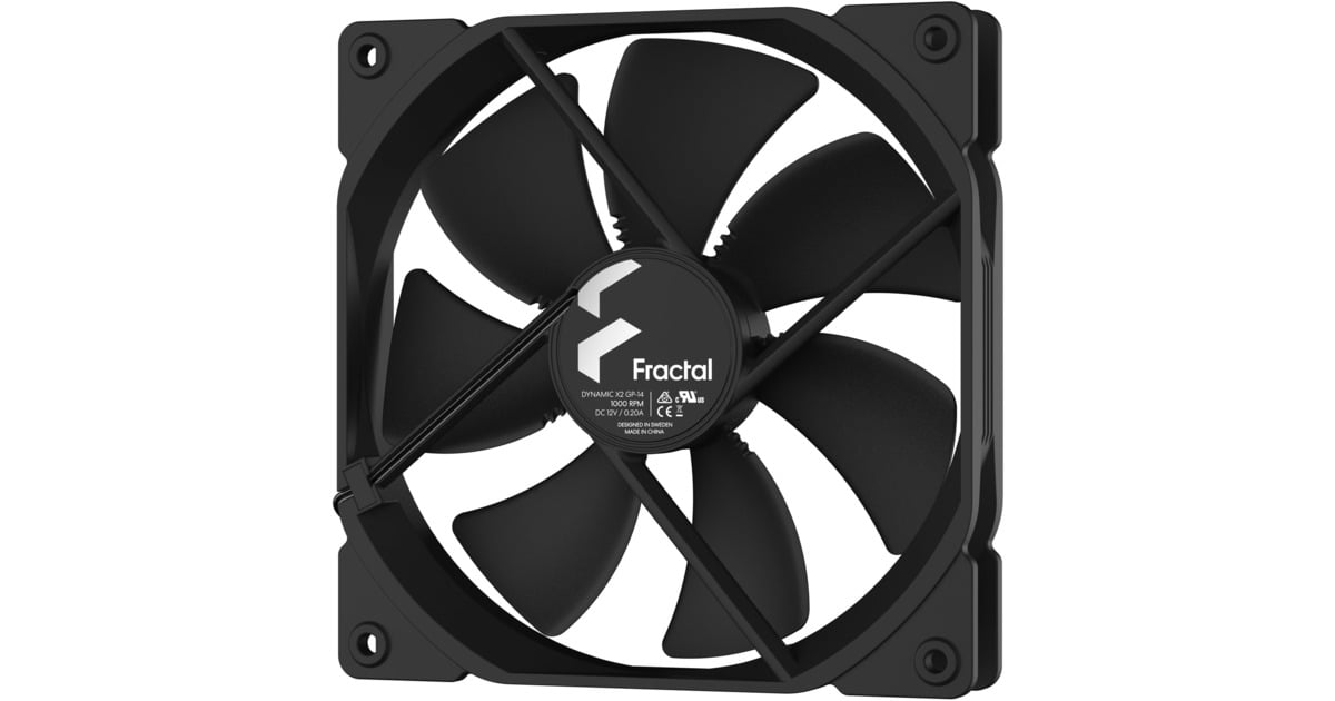 Fractal DesignX2 GP-14 case fan  (Zwart, 140 x 140 x 25 mm)