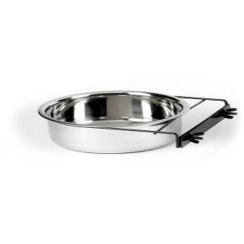 Tigela Caldex Classic Prata para Animais de Estimação com Suporte