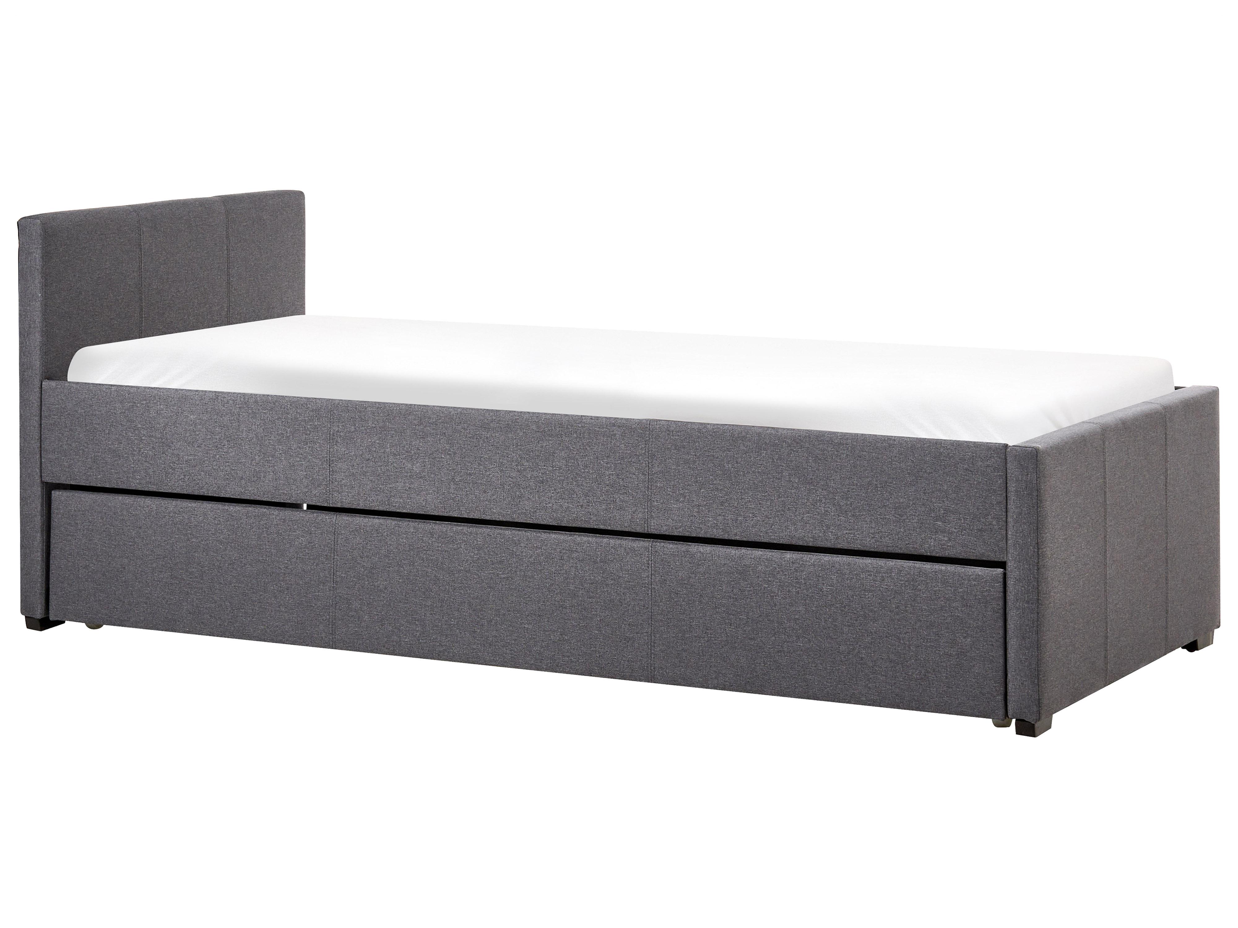 Onderschuifbed Stof MARMANDE 90 x 200 cm Donkergrijs