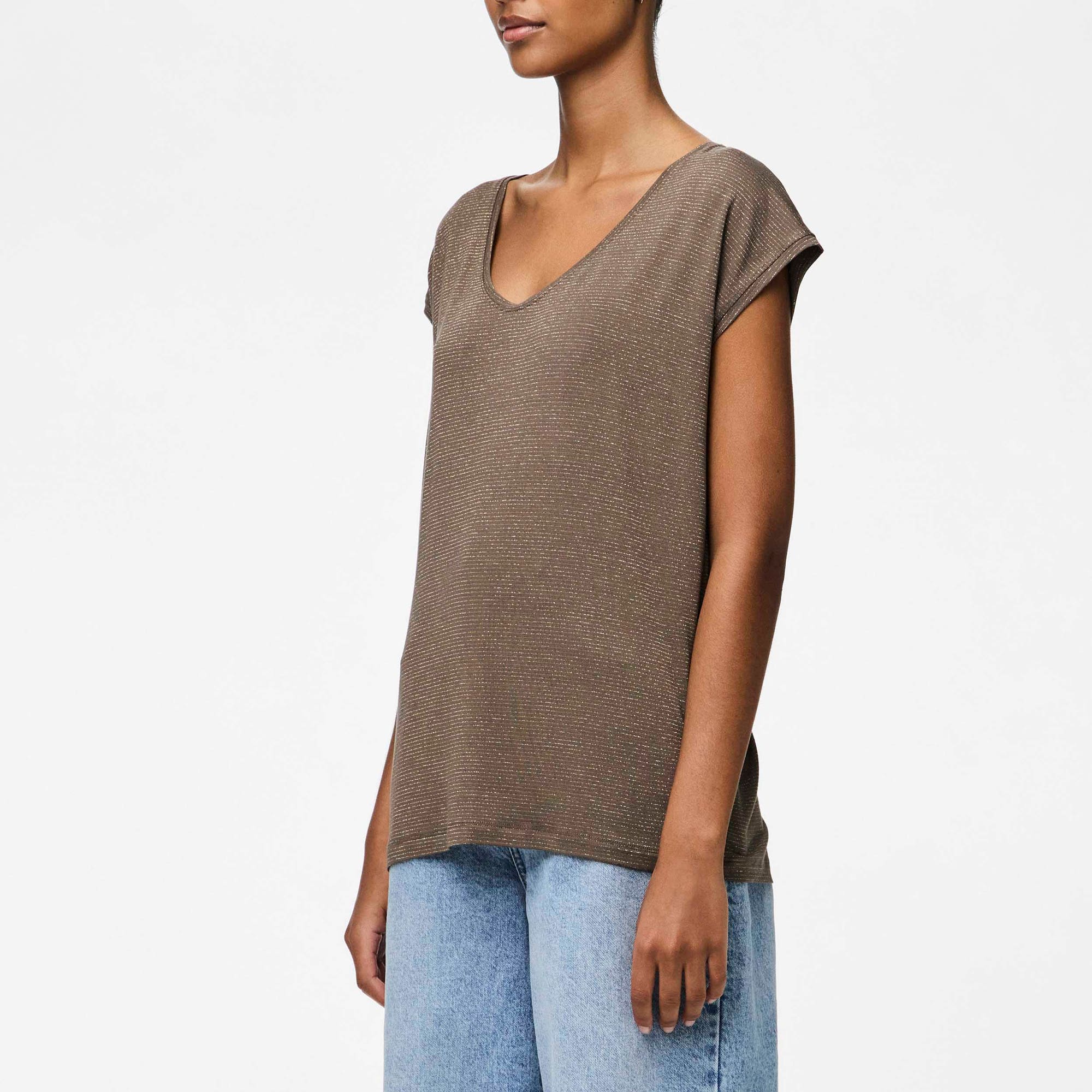 T-shirt Femme marron