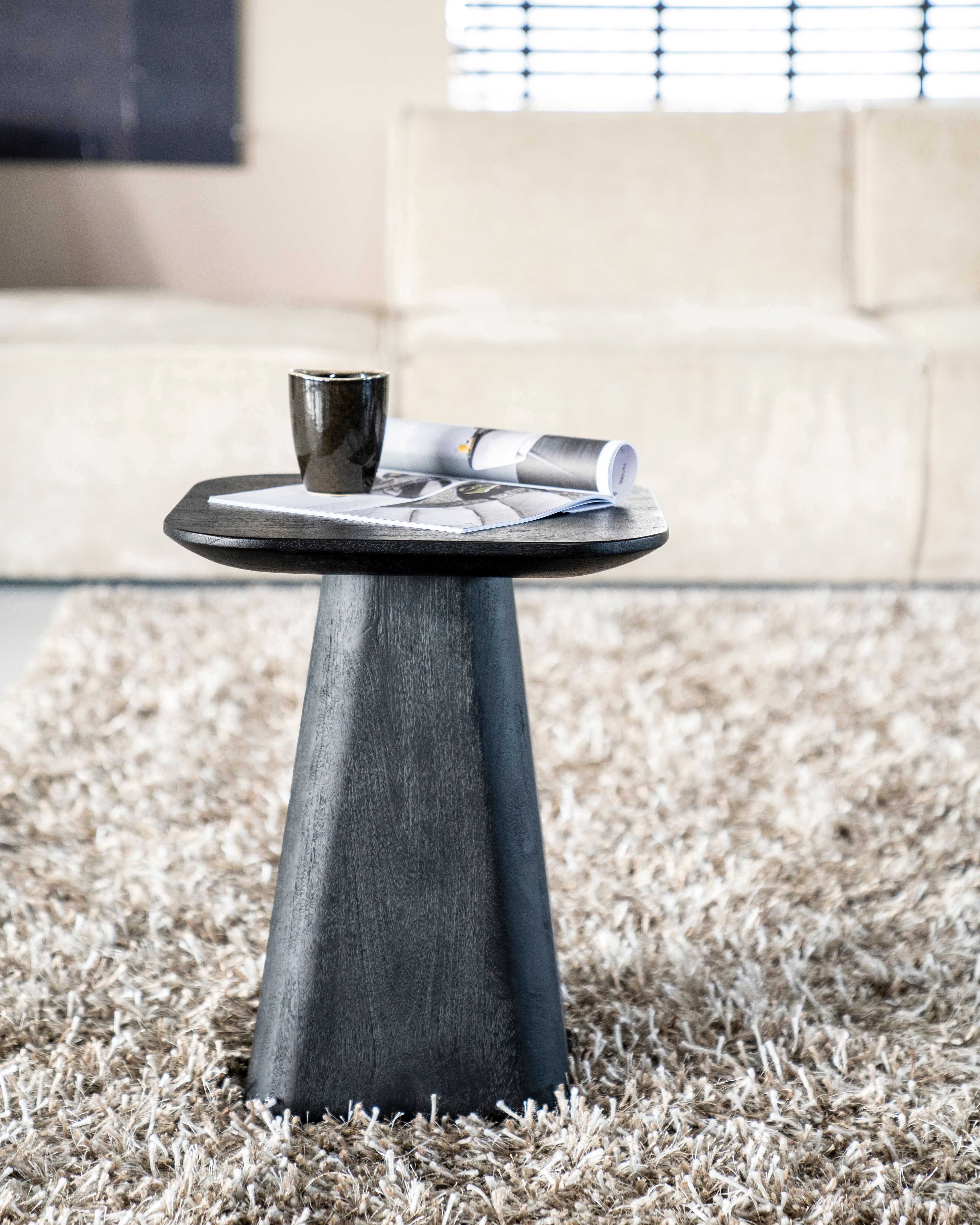 Bijzettafel 95764 Black Aron B40 x D40 x H49 cm