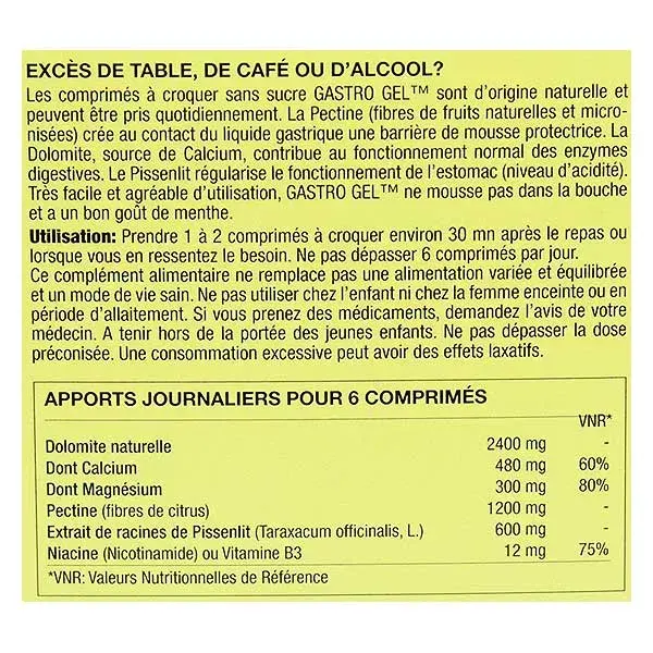 New Nordic Gastro Gel 60 comprimés à croquer