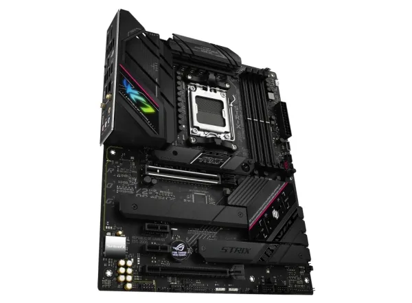 ASUS ROG Strix B650E-F Gaming WiFi - Bundkort - ATX - Socket AM5 - AMD B650 Chipset - USB-C 3.2 Gen 2x2, USB-C 3.2 Gen2, USB 3.2 Gen 2, USB 3.2 Gen 1 - 2.5 Gigabit LAN, Wi-Fi 6, Bluetooth - onboard grafik (CPU påkrævet) - HD Audio (8-kanaler)