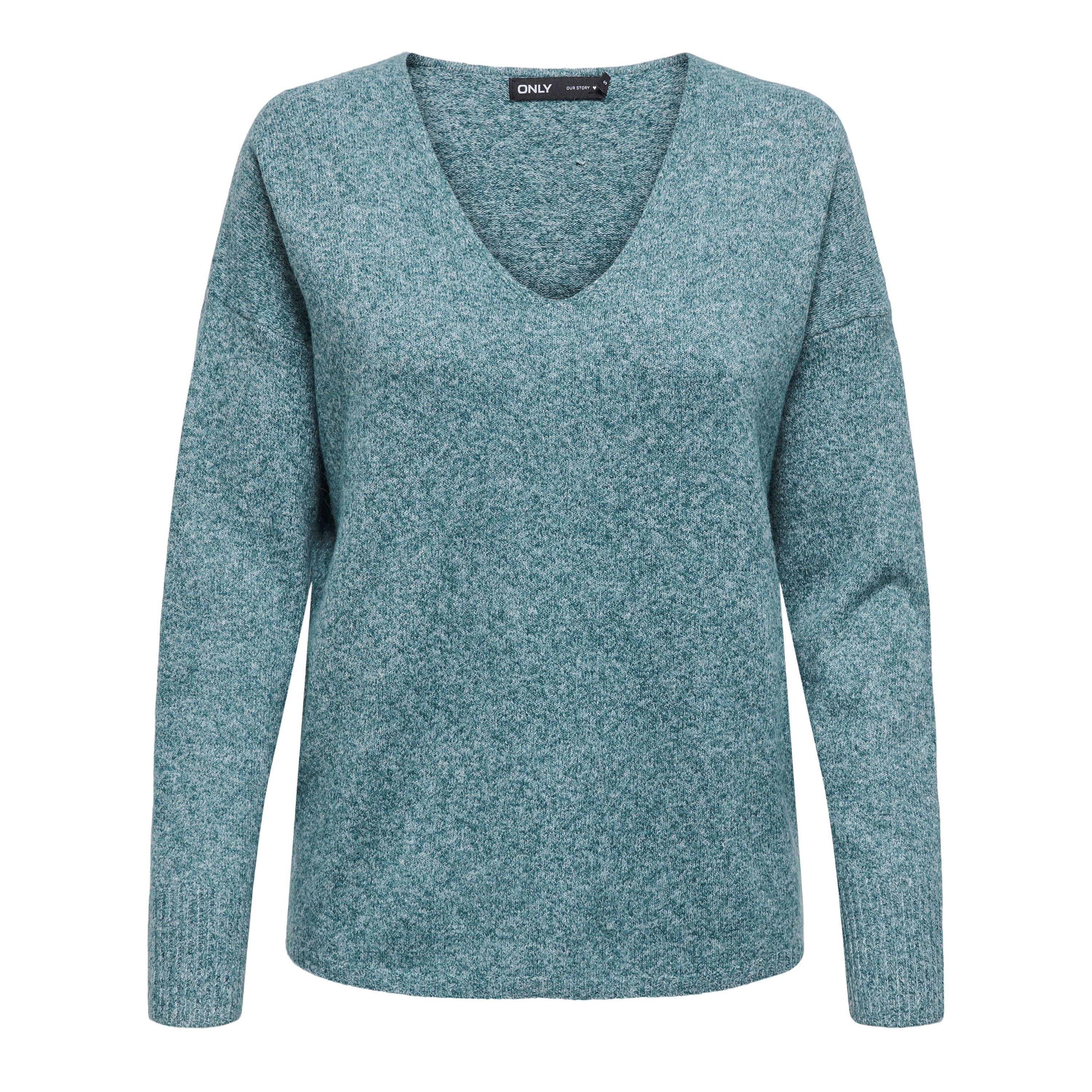 Only Rica Long Sleeve V Neck Knitted Top