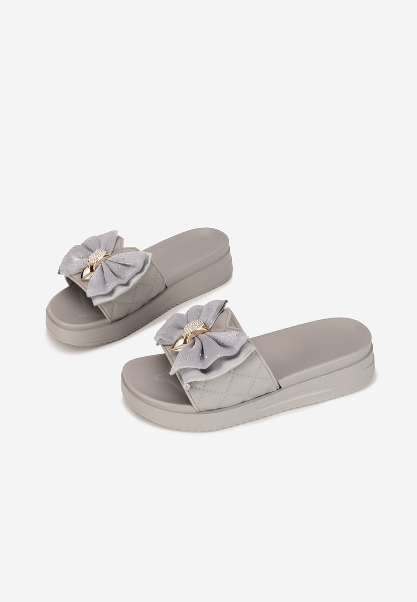 Mules à plateforme gris Karmelita