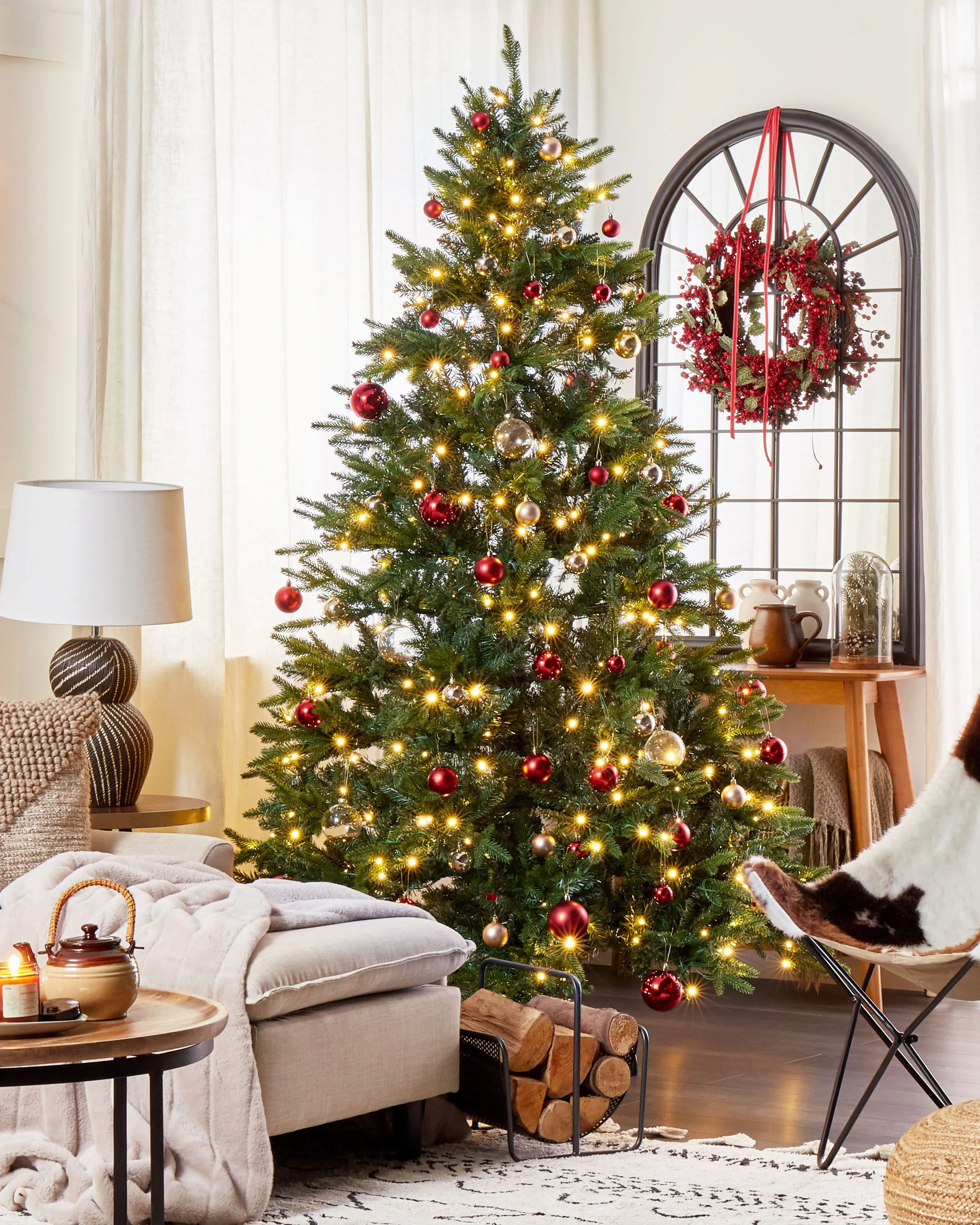 Kunstkerstboom LED FIDDLE 210 cm Groen