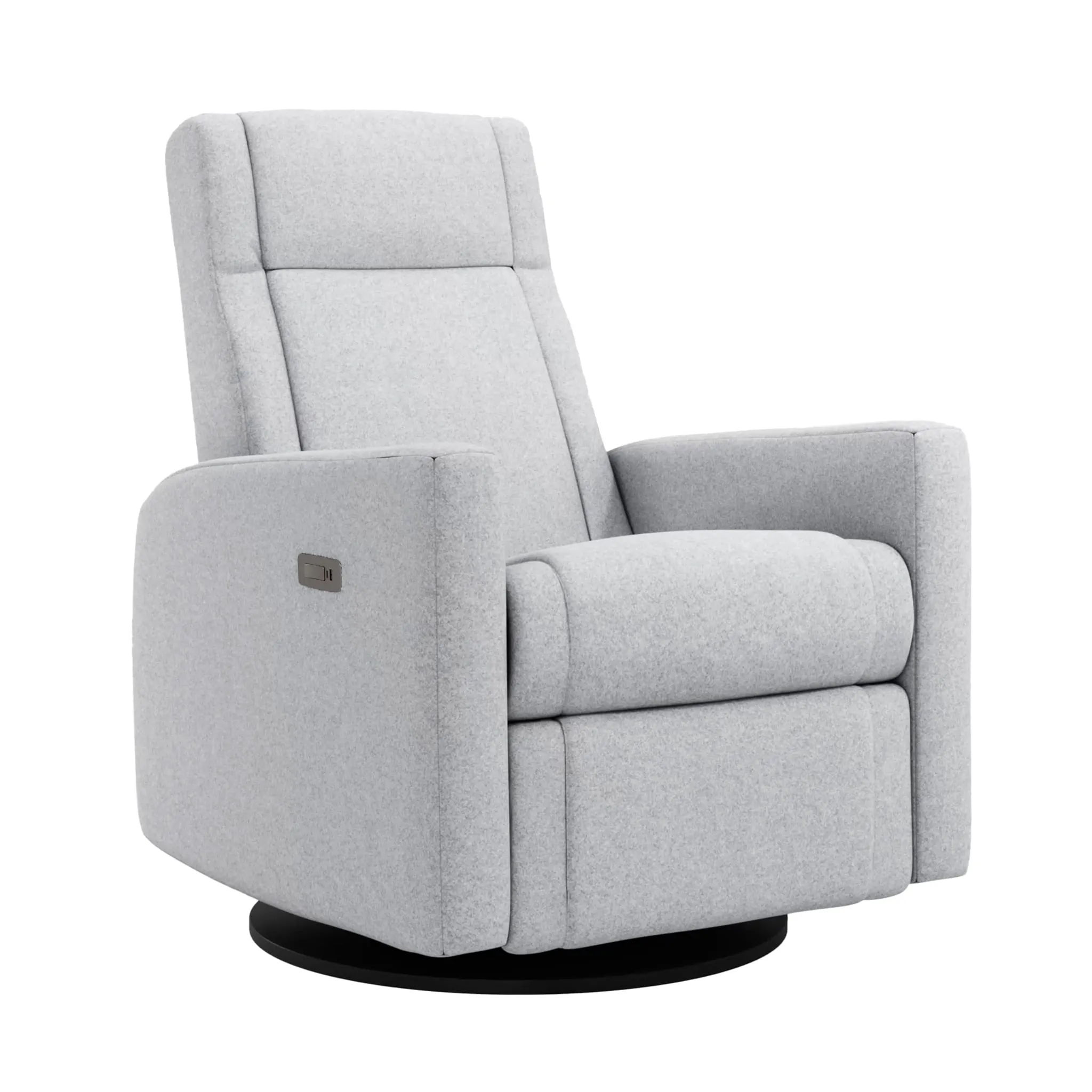 Jaymar BB Fauteuil Berçant et Pivotant Nelly - Arlo Heather Gris  Noir avec Mécanisme Électrique
