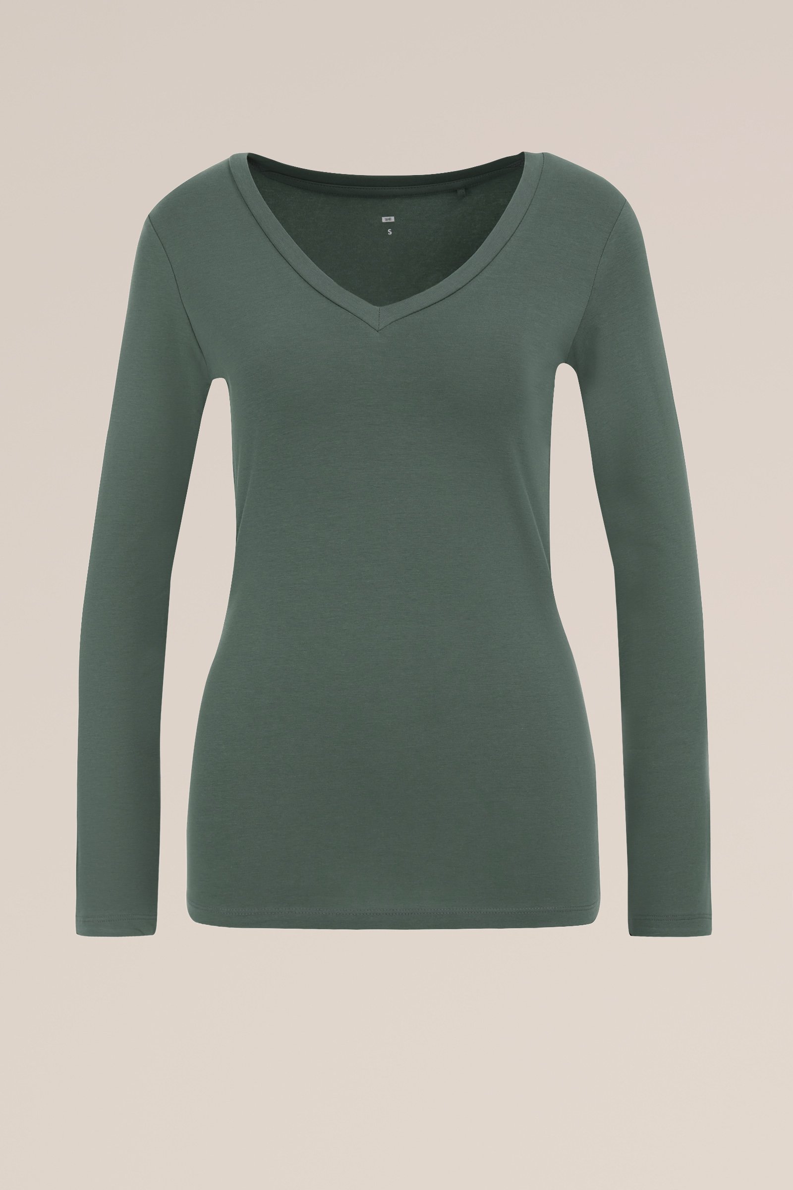 T-shirt met V-hals WE Fashion Groen