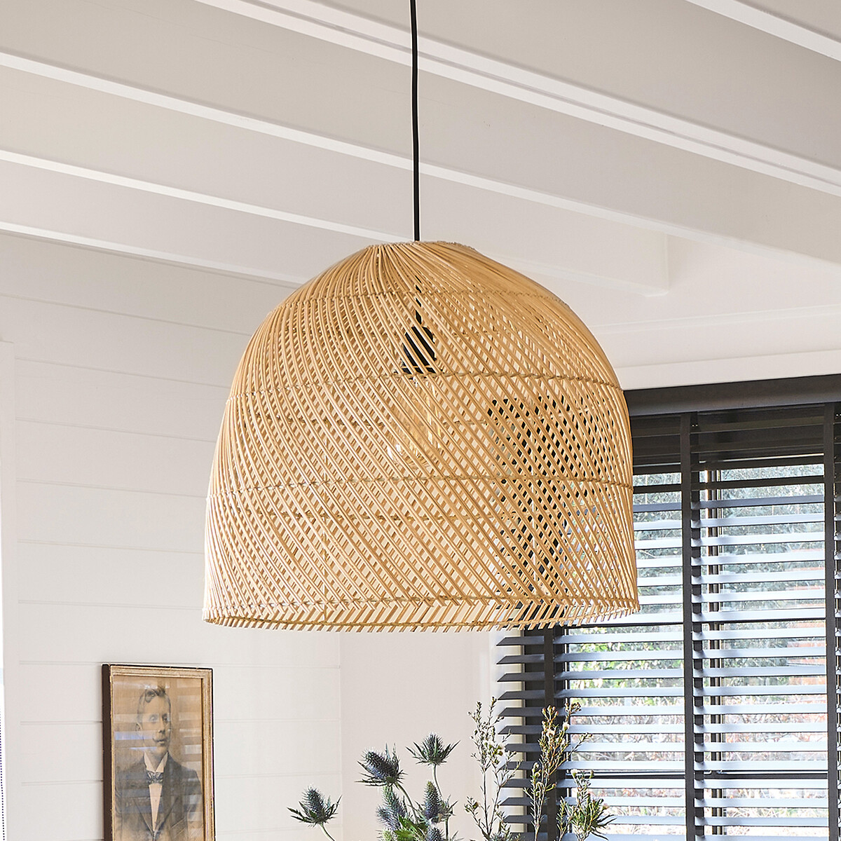 LA REDOUTE INTERIEURS<br>Luminária pendente de rattan Ø50 cm, Dankia