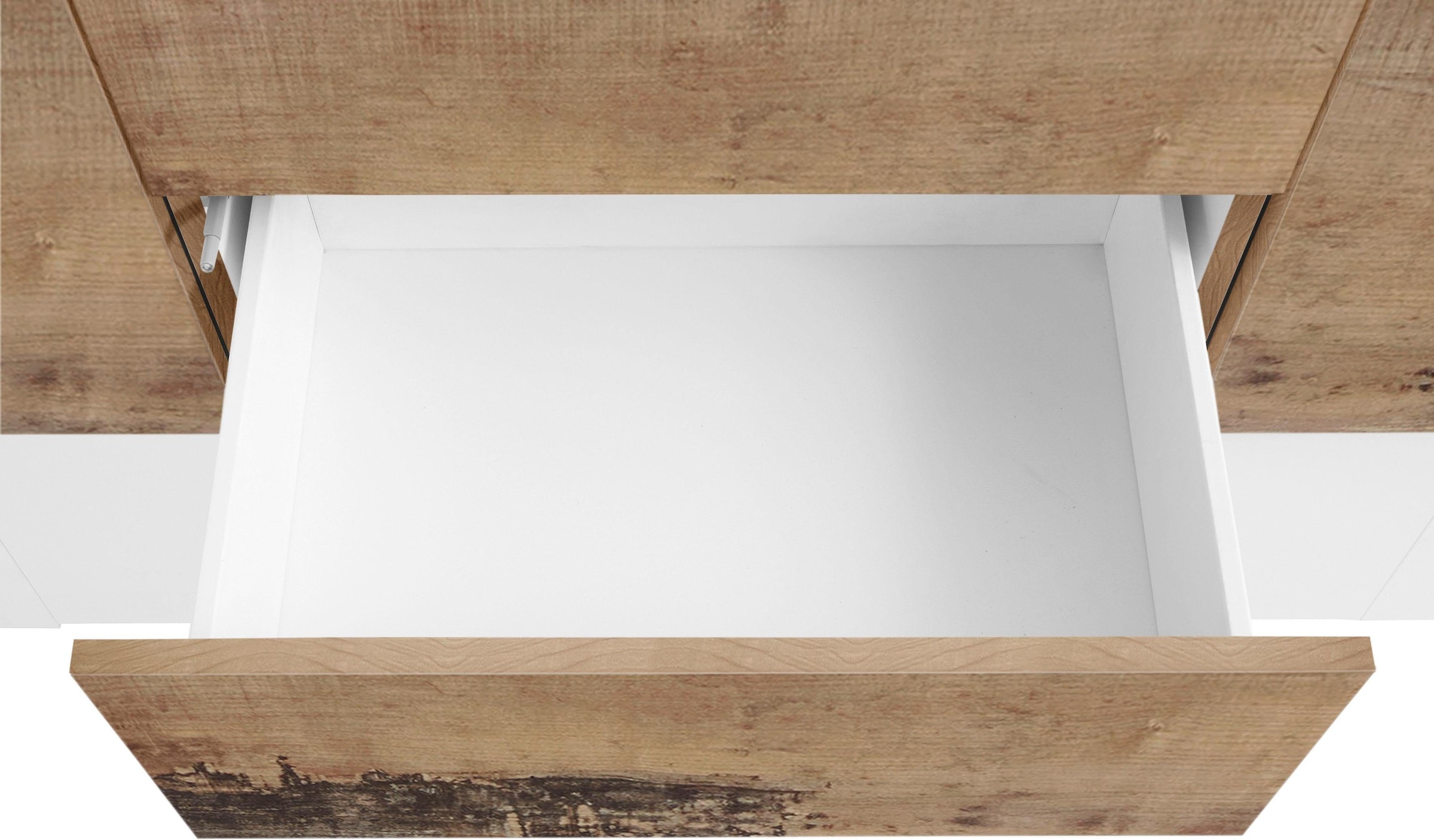 INOSIGN Sideboard »Coro, Kommode, Schrank, Kredenz, grifflos mit Einlegeböden« 1 Klappe,4 Türen,2 Schubkästen Doppeltiefe, Breite 220