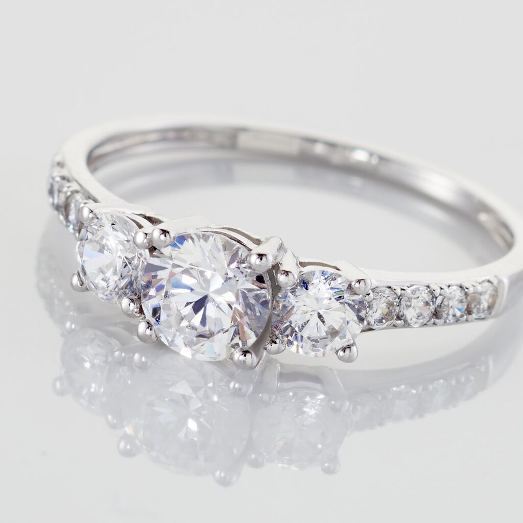 Bague Jennifere Or Blanc Oxyde