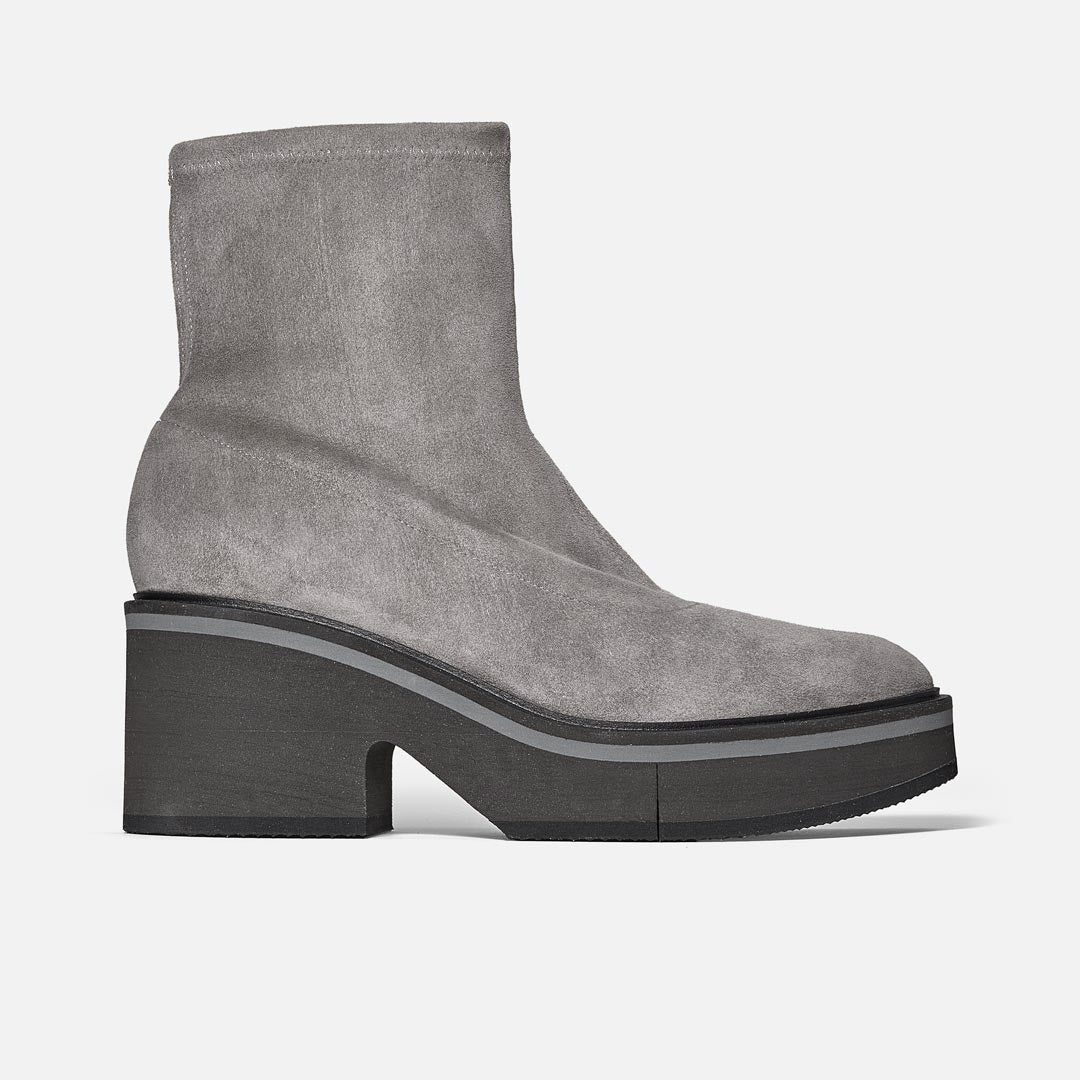 ANKLE BOOTS - ALBANE ankle boots, grey suede lambskin || OUTLET