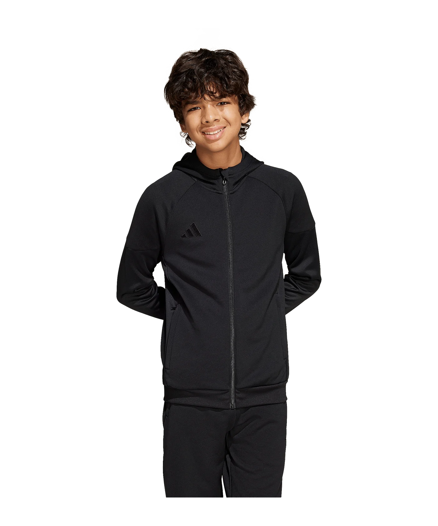 adidas Tiro 25 Kapuzenjacke Kids Schwarz
