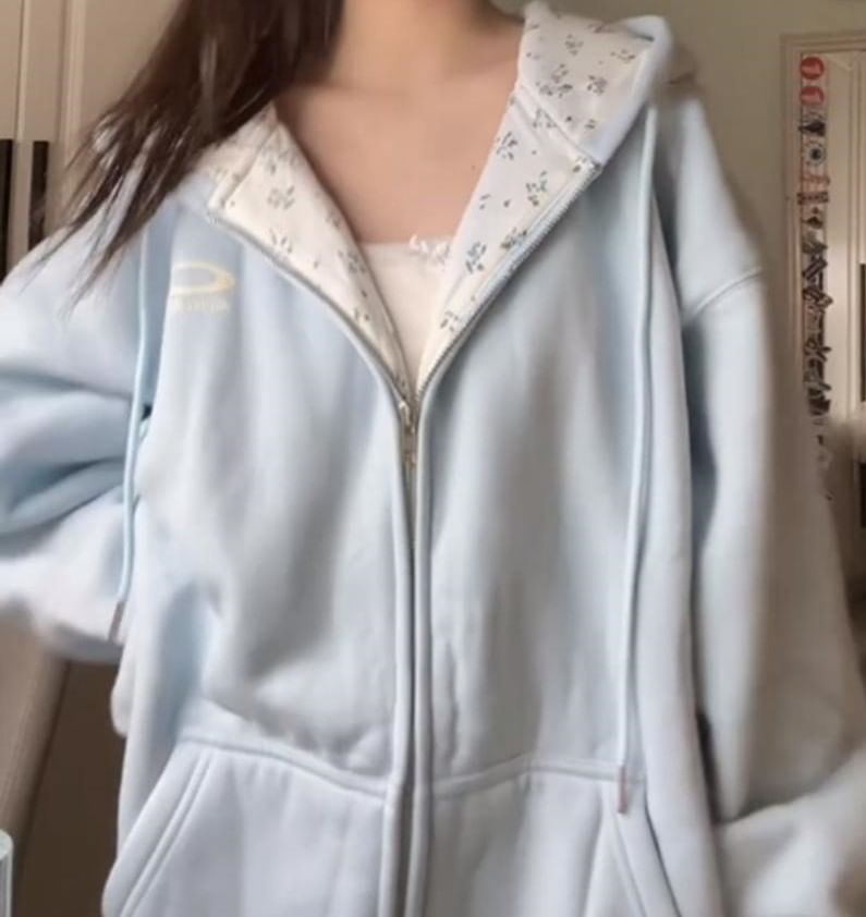 Dreamkura - Hoodie met rits en voering met print