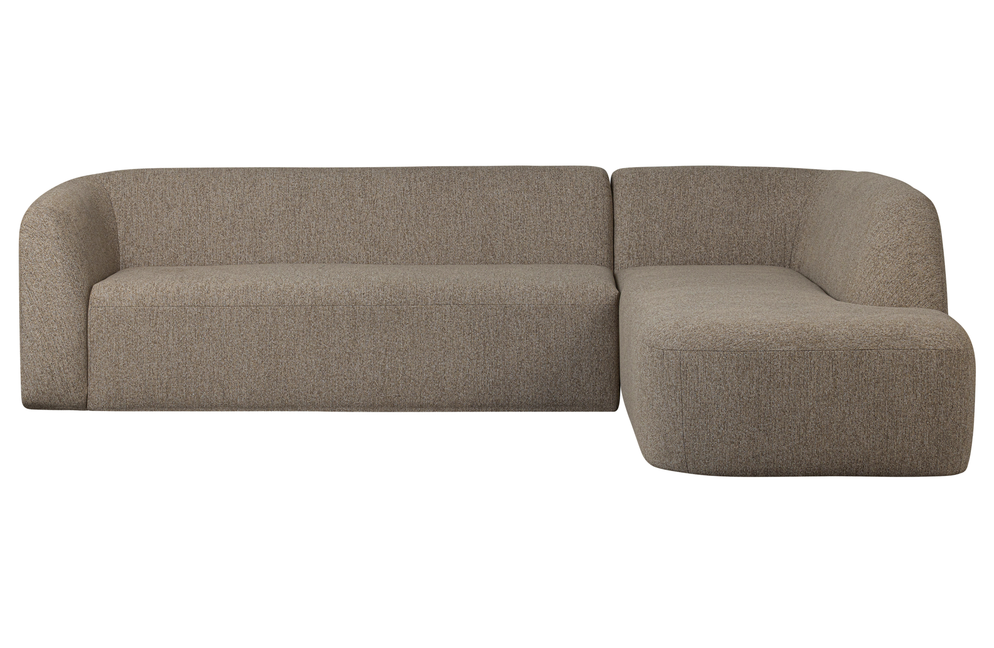 BePureHome hoekbank Sloping Rechts Lichtbruin Melange