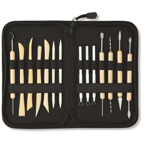 Modellierwerkzeuge-Set im Reißverschluss-Etui