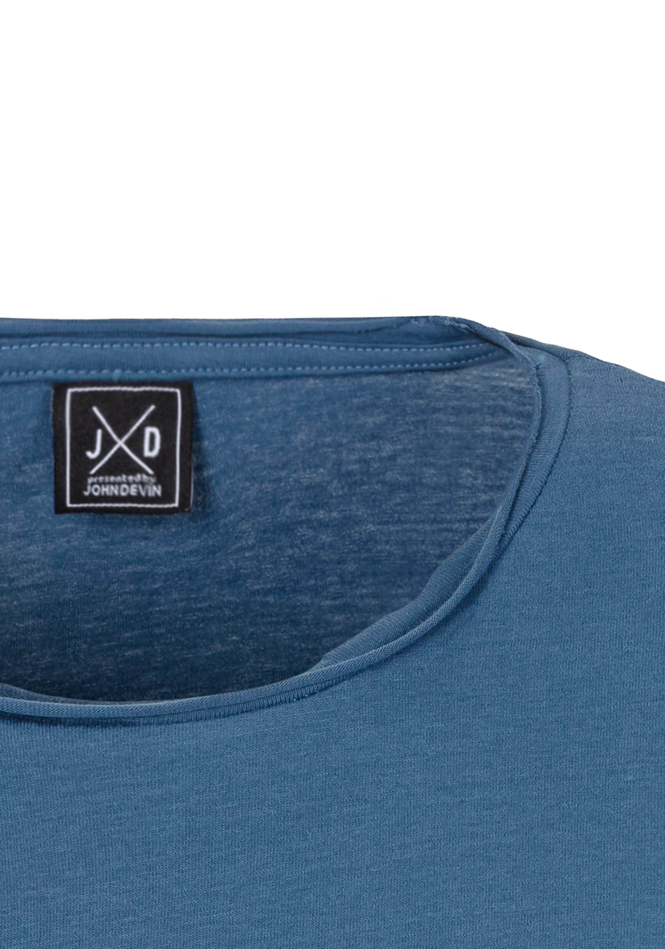 John Devin T-Shirt, 2er Packung, Relaxed Fit, Kurzarm, Freizeitshirt mit Rundhals aus reiner Baumwolle