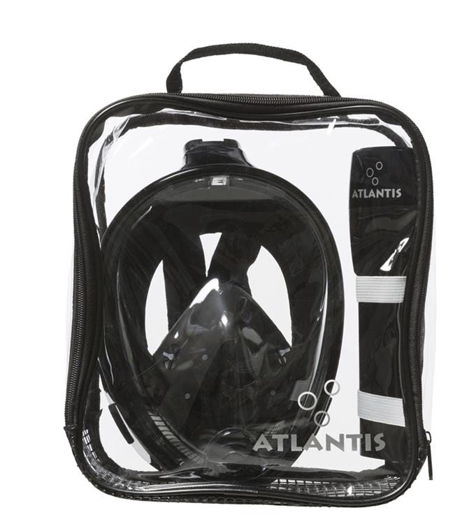 Atlantis Zwart  L/XL Snorkelmasker