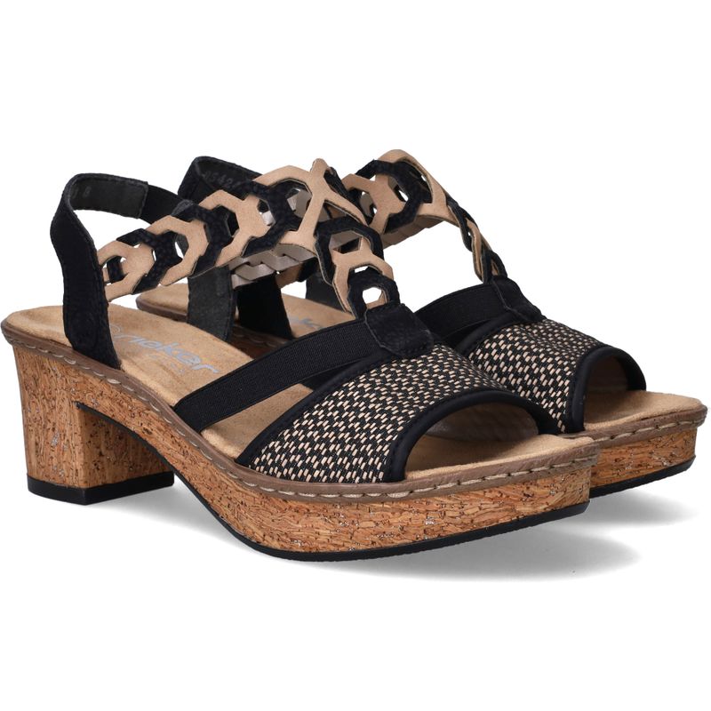 Rieker Sandalettes Zwart Dames