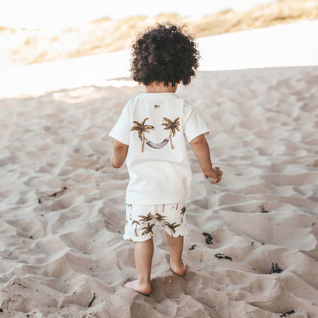 Your Wishes T-shirt Ezra met backprint offwhite/groen