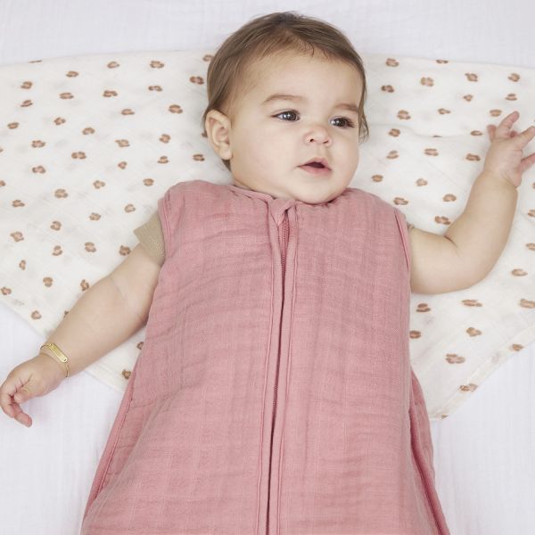 Meyco Baby Hydrofiele Slaapzak  – 90 cm – Old Pink