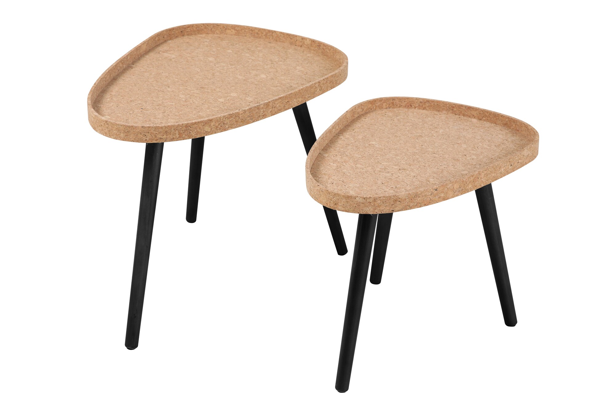2er Set Beistelltisch Cork Couchtisch Wohnzimmertisch Sofatisch Kaffeetisch