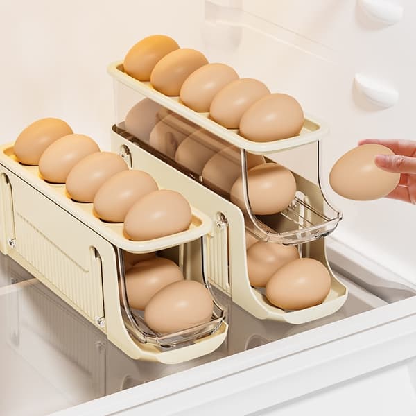 New 3 Levels Eggbeholder for kjøleskap, eggedispenser, eggholder, eggoppbevaring for 30 egg,