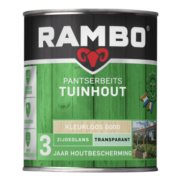 Rambo Pantserbeits Tuinhout zijdeglans transparant kleurloos 750 ml