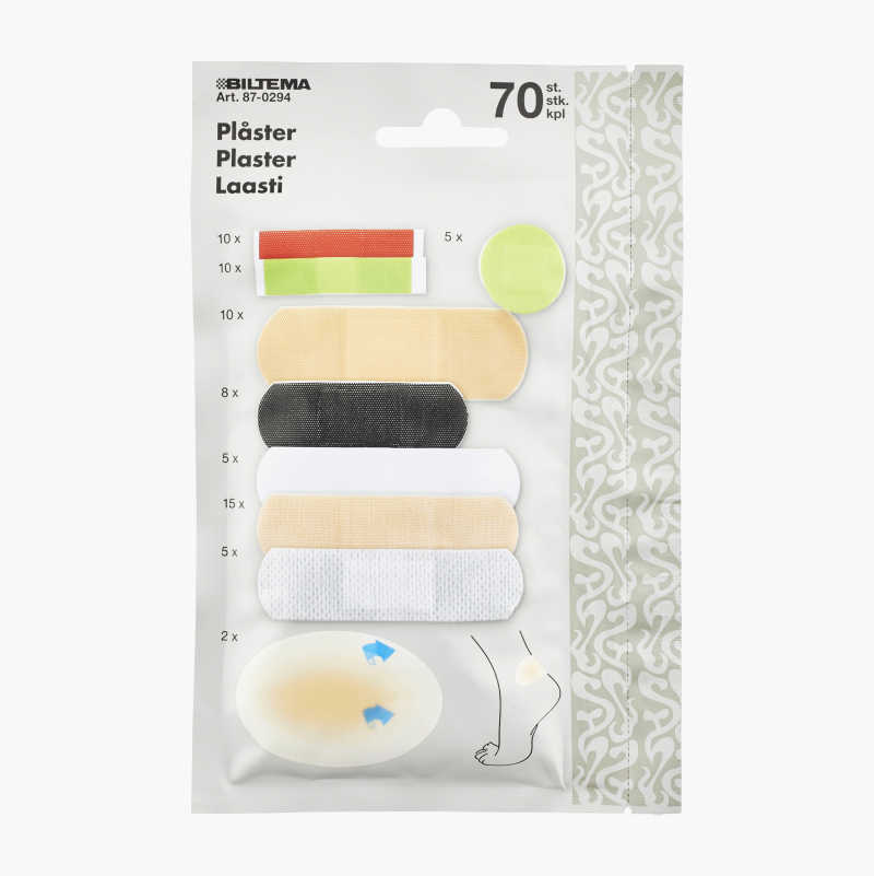 Plaster familiepakke, 70 stk.