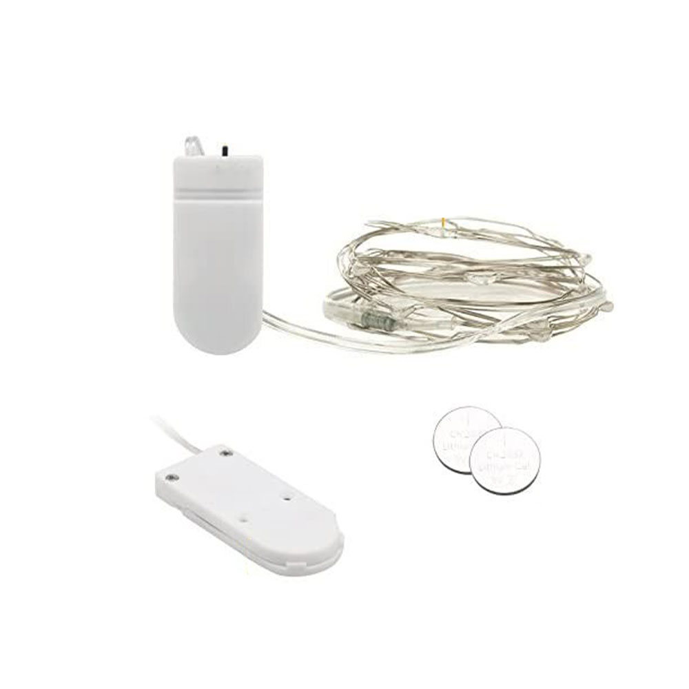 (8er Set) 2m 20 LED's Deko Lichterkette Flaschenlicht (inkl. CR2032 Batterien) - Bunt
