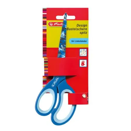 Herlitz Bastelschere Linkshänder spitz 17 cm, sortiert