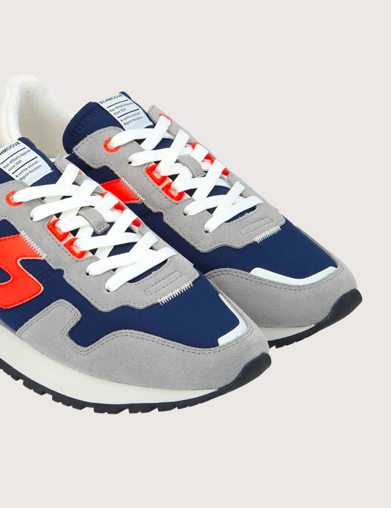 SCHMOOVE BASKETS HOMME ATHENE RUNNER GRIS MARINE ORANGE