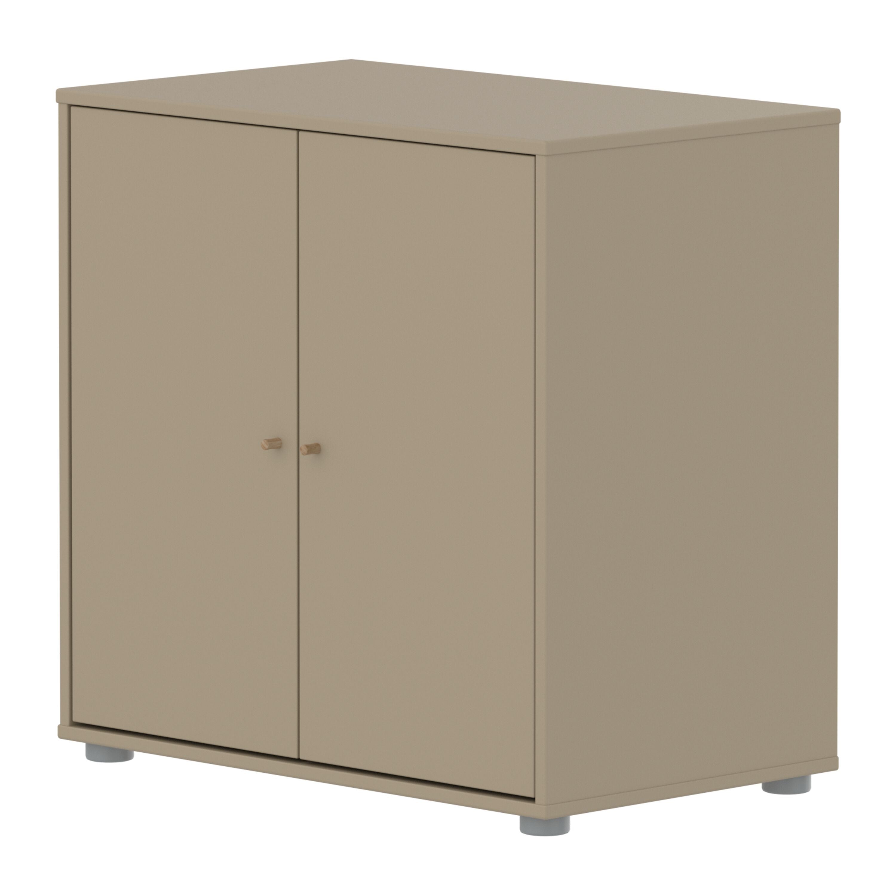 SAGA Regal mit Tür oat,oak knobs/pla.Füs - Oat / B: 75.0 cm x T: 45.0 cm x H: 74.0 cm