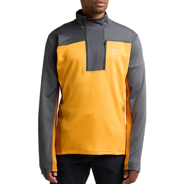 Sweat polaire ski rando HAGLÖFS ROC FLASH MID HALFZIP M MAGNETITE/SUNNY YELLOW