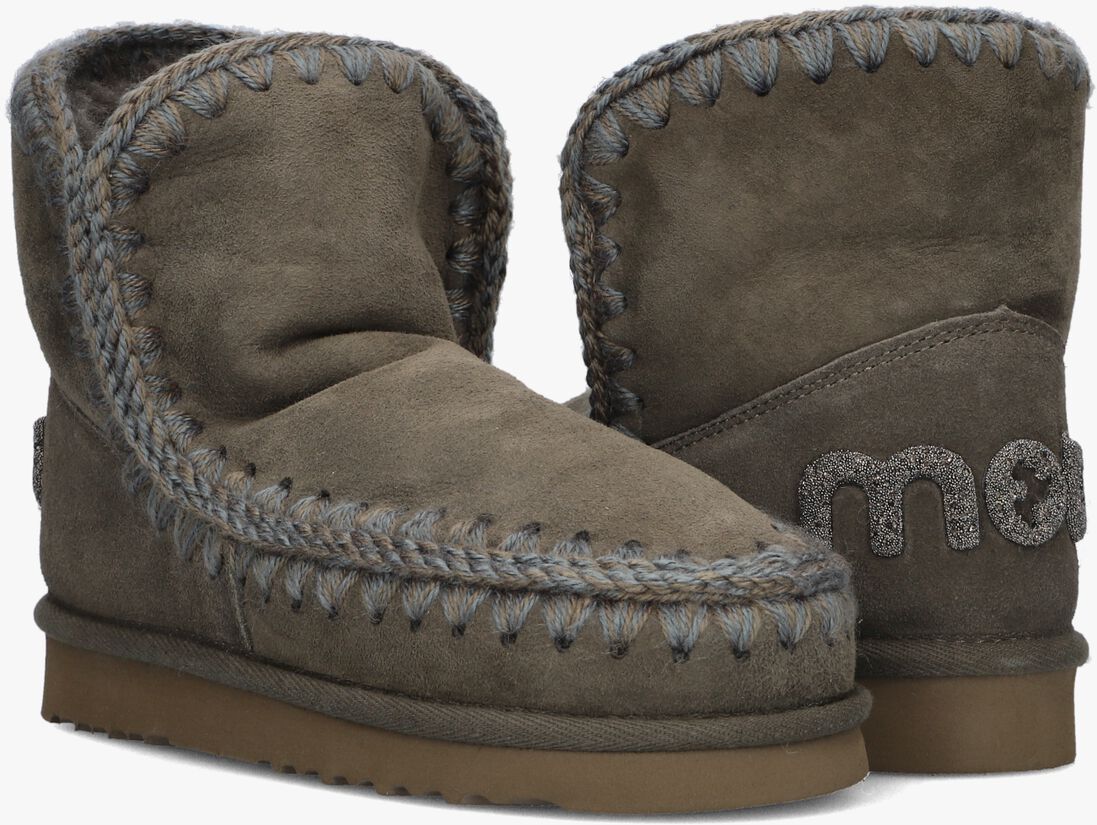 groene mou vachtlaarzen eskimo 18 glitter logo