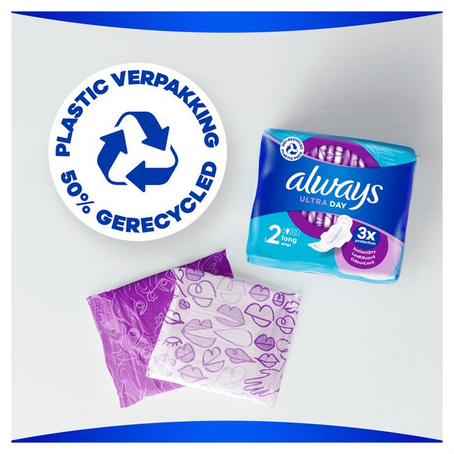 Always Ultra Maandverband Long Met Vleugels 24 Stuks