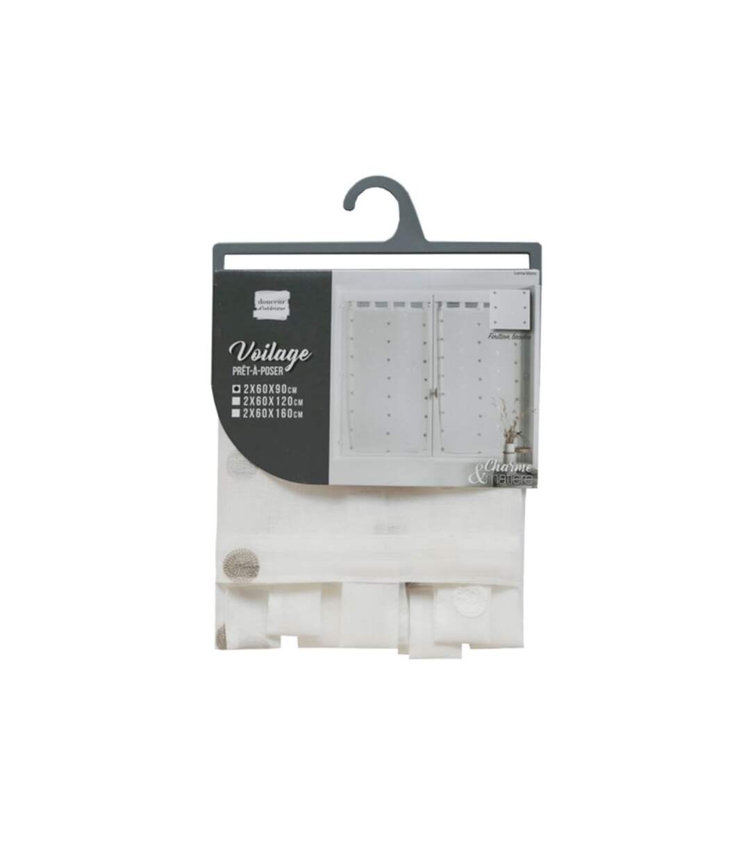 Paire de Voilages Lorna 60x90cm Blanc