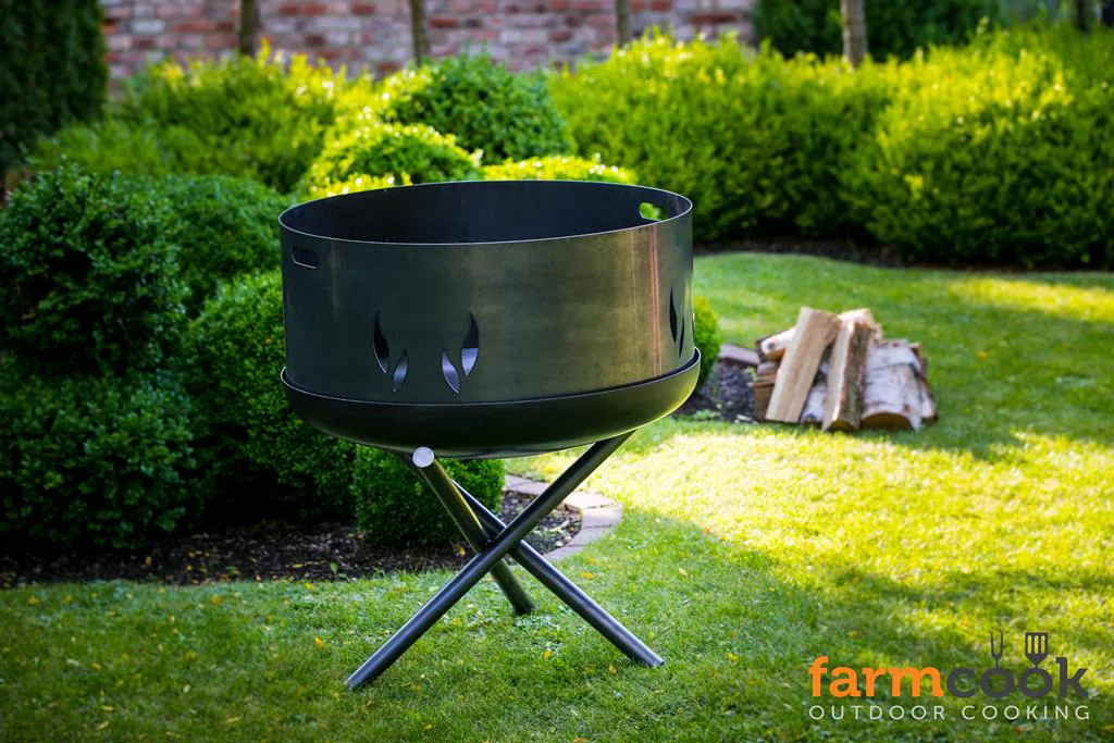 FARMCOOK Feuerschale Feuerschalen Aufsetzer Flammenmotiv Ø 69 CM
