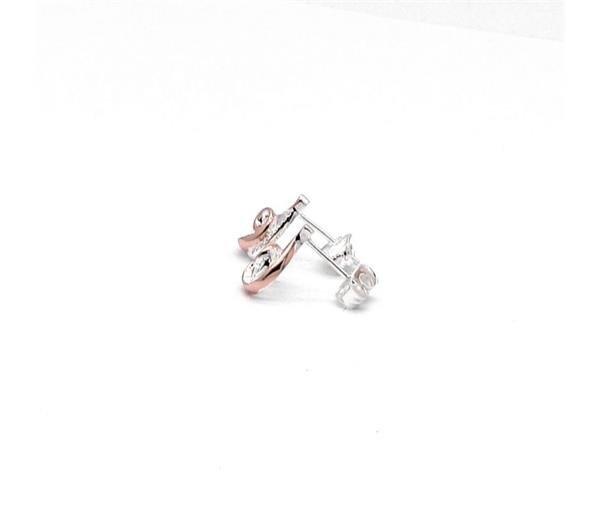 Unique And Co Ladies Unique And Co Sterling,Rose Gold,CZ Earrings