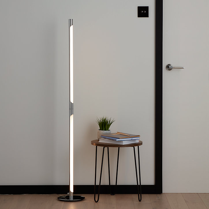 Éclairage au sol LED intégréevariable Eucrite1900lm 26W IP20 GoodHome argent