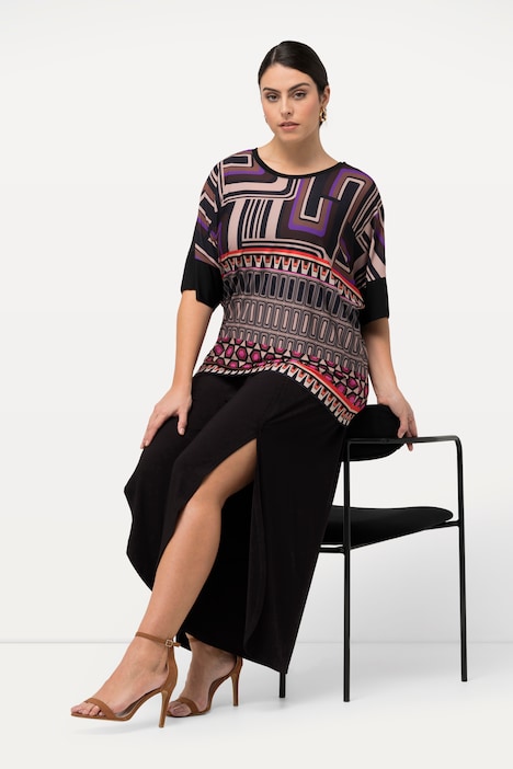 Jerseyhose, Schlitze, weites Bein, Elastikbund