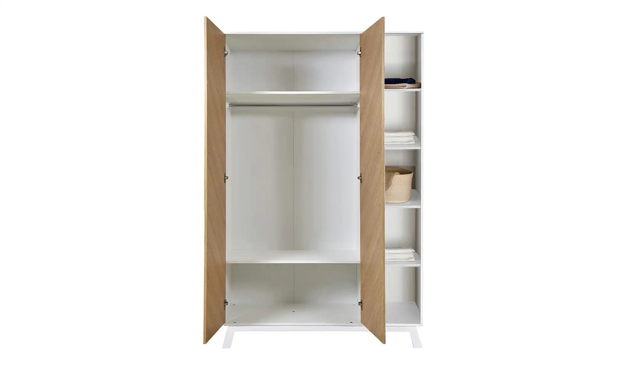 Kleiderschrank Vince Fishbone White