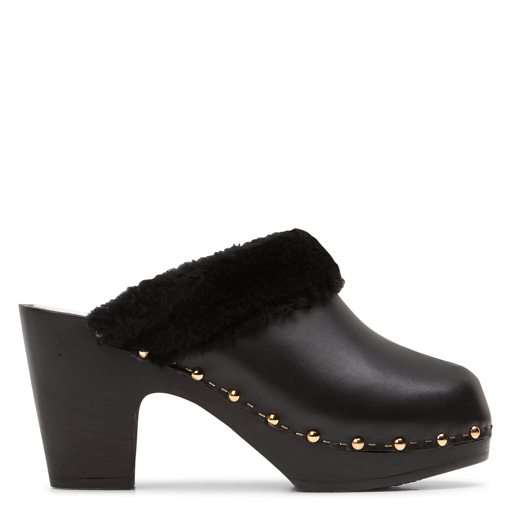 YRINA - Sabots en cuir | Noir