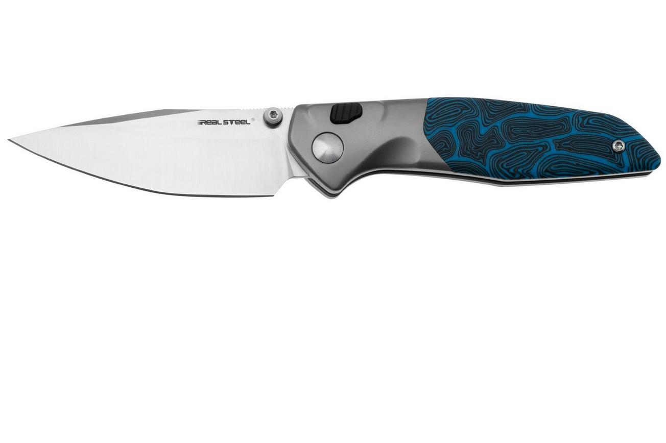 Real Steel Hoeft 7901DB Satin S35VN, Blue G-Mascus zakmes, Austin Fox design