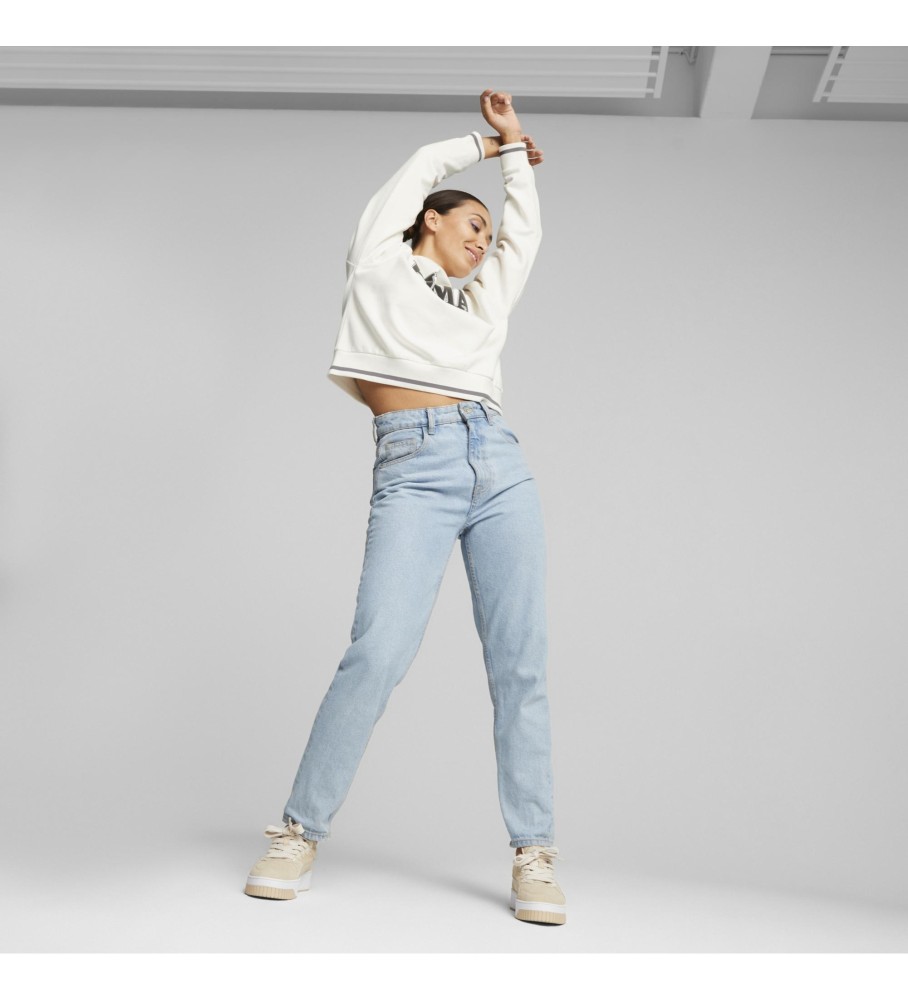 Moletom Puma Squad Crew Fl Off-White
